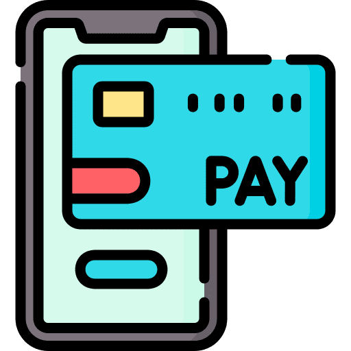 Cashless payment business and finance credit card payment method icon