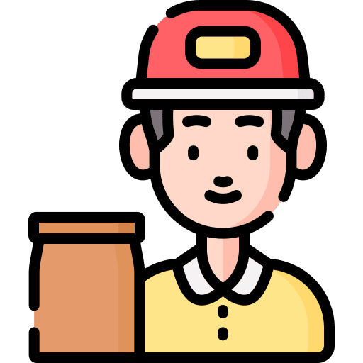Courier food delivery supplier cap icon