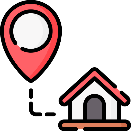 Delivery address shipping maps and location icon