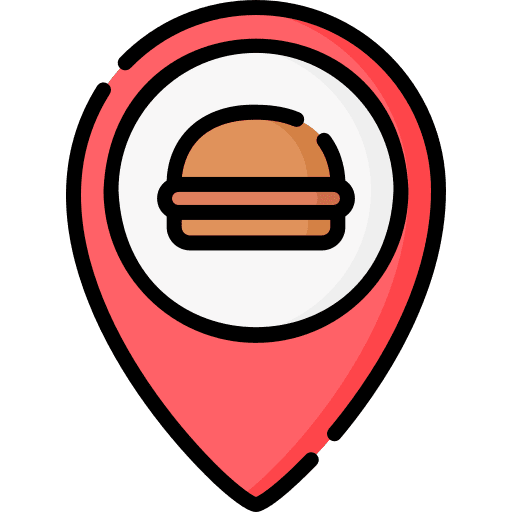 Fast food navigation location pin fast food icon Fast food navigation location pin fast food icon