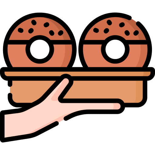 Food delivery food and restaurant dessert baker icon
