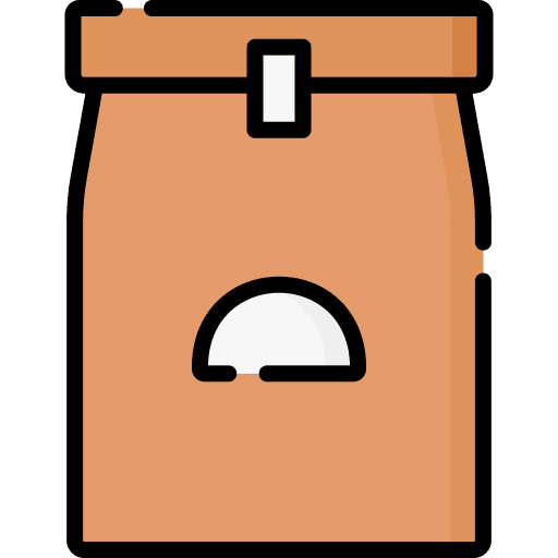 Food pack box bag package icon