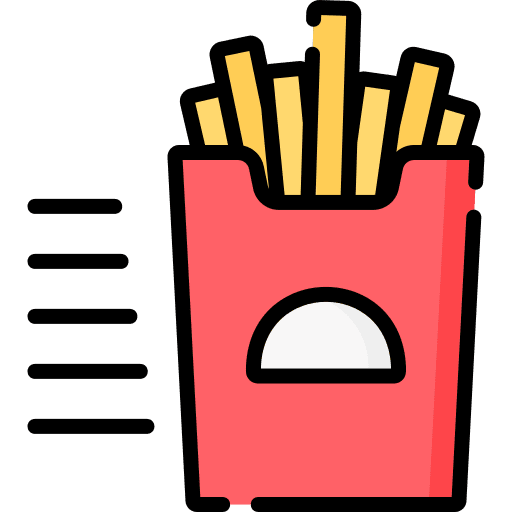 French fries potatoes food junk food icon French fries potatoes food junk food icon