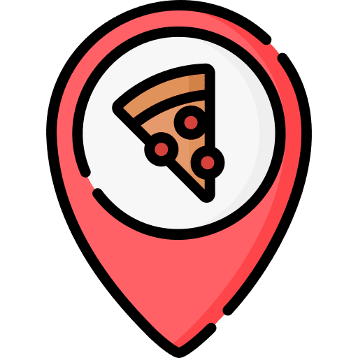 Pizza pizza restaurant location icon