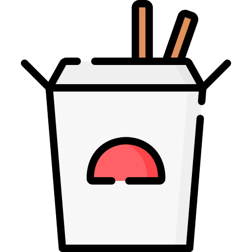 Rice box food and restaurant rice icon Rice box food and restaurant rice icon