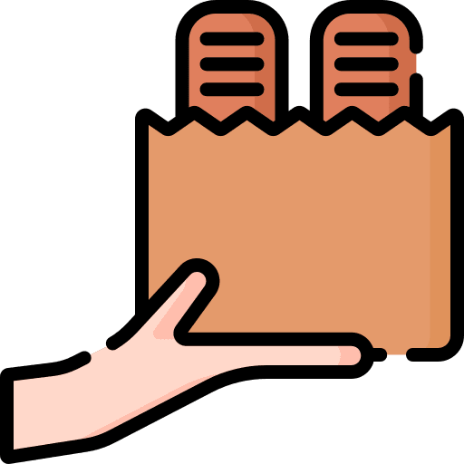 Food delivery bread shopping food and restaurant icon Food delivery bread shopping food and restaurant icon