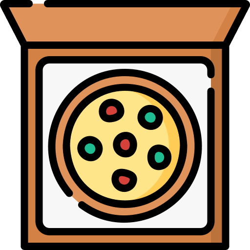 Pizza delivery fast food junk food icon Pizza delivery fast food junk food icon