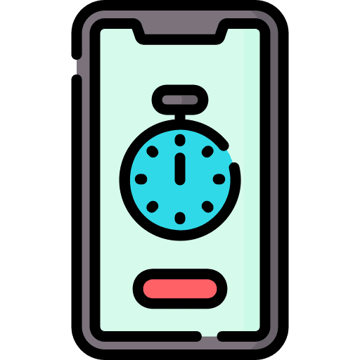 Smartphone telephone time and date cellphone icon Smartphone telephone time and date cellphone icon