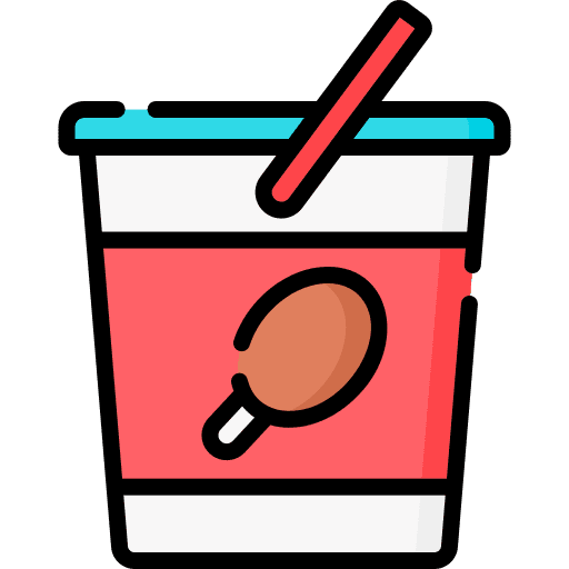 Chicken bucket food and restaurant unhealthy food fast food icon Chicken bucket food and restaurant unhealthy food fast food icon