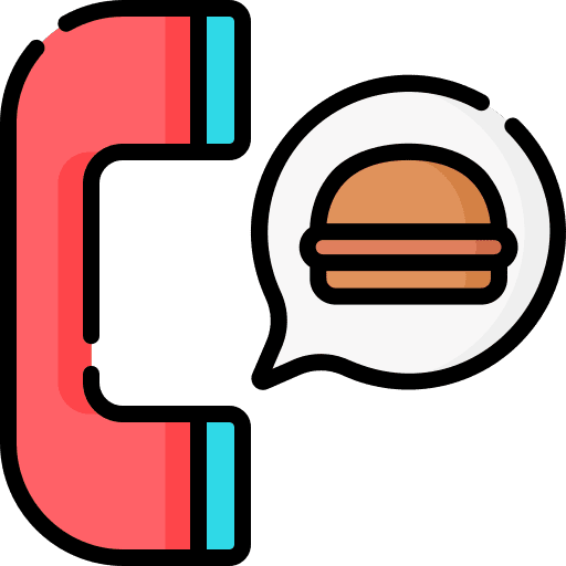 Order food phone call communications service icon Order food phone call communications service icon
