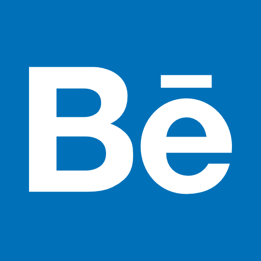 Behance social network designer logos icon