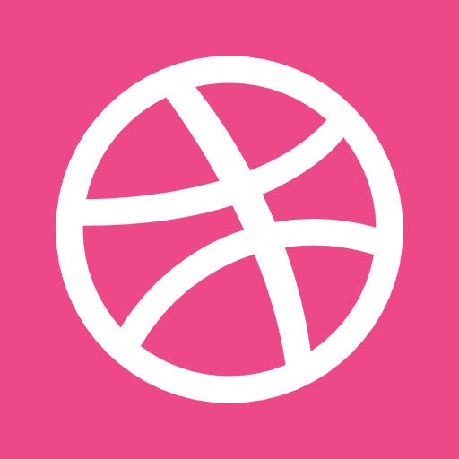 Dribbble social media logos logo icon