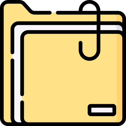 Attached file attachment sheet files and folders icon Attached file attachment sheet files and folders icon