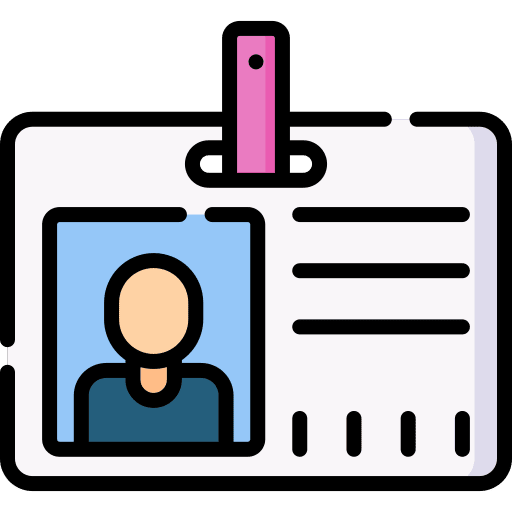 Id card business communications identification icon Id card business communications identification icon