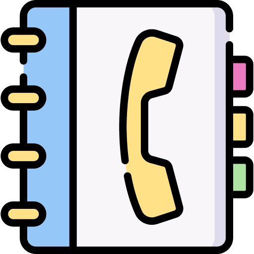Phone book contacts communications education icon Phone book contacts communications education icon