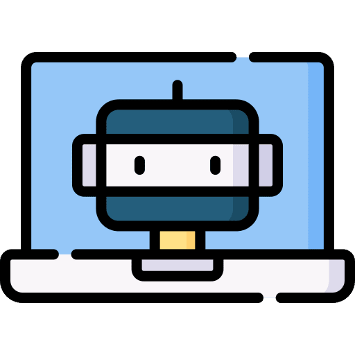 Chatbot chat program laptop future icon Chatbot chat program laptop future icon