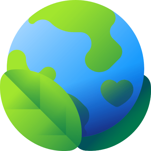 Earth world green earth leaf icon
