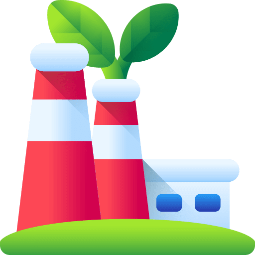 Factory factory leaf sustainable energy icon Factory factory leaf sustainable energy icon