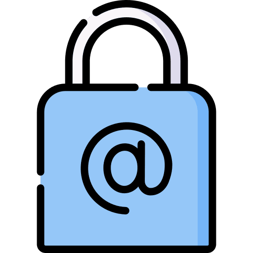 Padlock secure data privacy browser icon Padlock secure data privacy browser icon