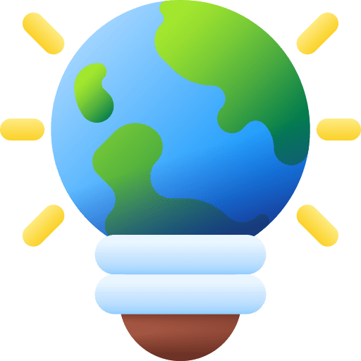 Earth sustainability world light bulb icon Earth sustainability world light bulb icon