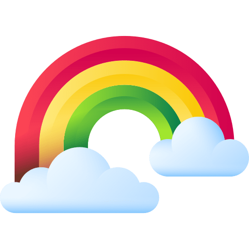 Rainbow cloud weather atmospheric icon Rainbow cloud weather atmospheric icon