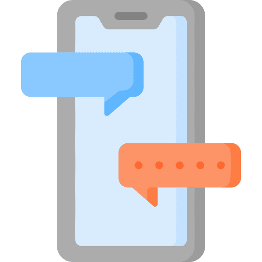 Chat smartphone consultant conversation icon