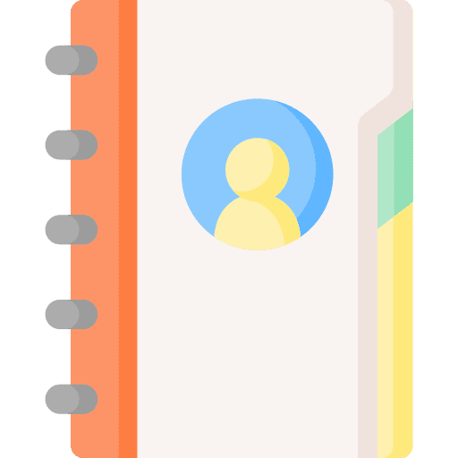 Contact book guide user phonebook icon Contact book guide user phonebook icon