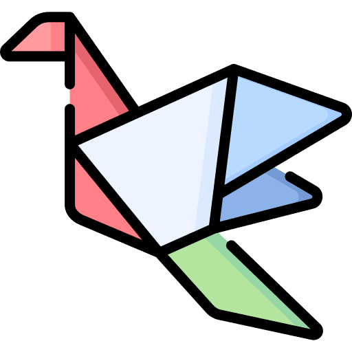 Bird craft art and design paper icon