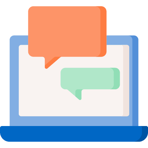 Chat box communications conversation laptop icon Chat box communications conversation laptop icon