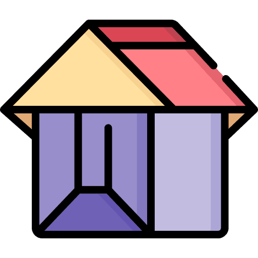 House paper house origami icon