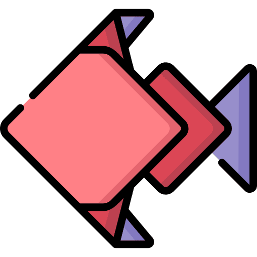Fish fish origami animal icon Fish fish origami animal icon