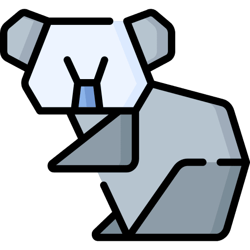 Koala origami koala paper icon Koala origami koala paper icon