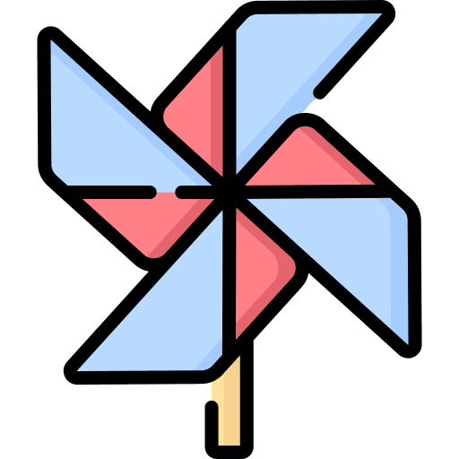 Pinwheel paper windmill art icon Pinwheel paper windmill art icon