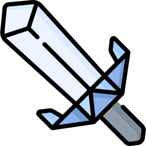 Sword origami craft paper icon Sword origami craft paper icon