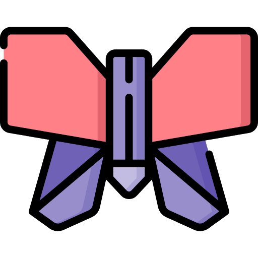 Butterfly paper art and design art icon Butterfly paper art and design art icon
