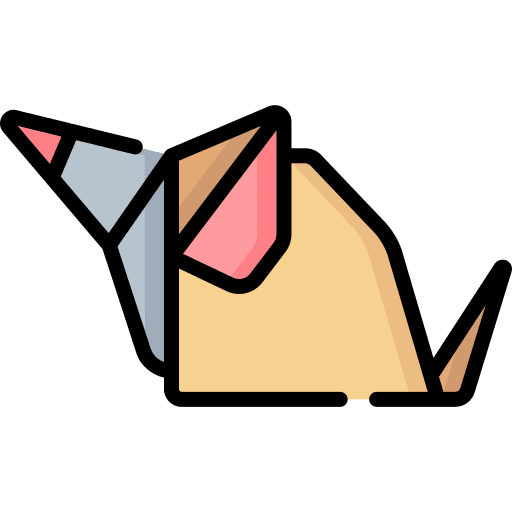 Mice mice origami craft icon Mice mice origami craft icon