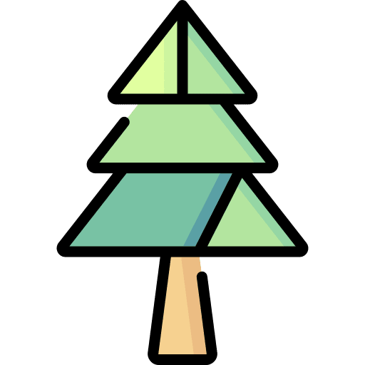 Pine tree fold nature art and design icon Pine tree fold nature art and design icon