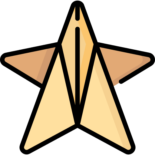 Star fold star origami icon Star fold star origami icon