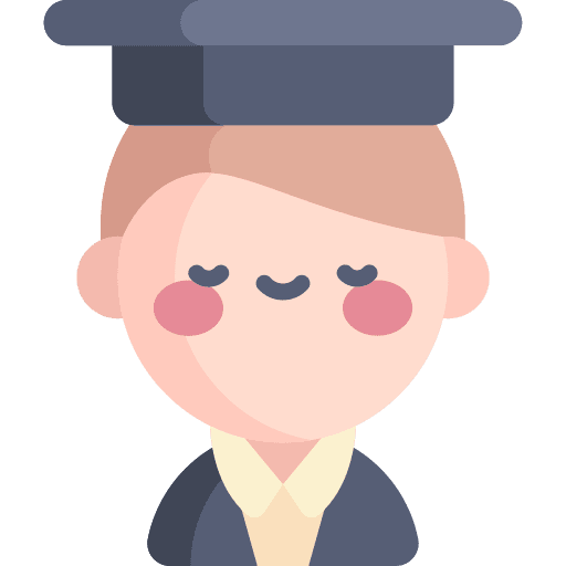 Student avatar male mortarboard icon
