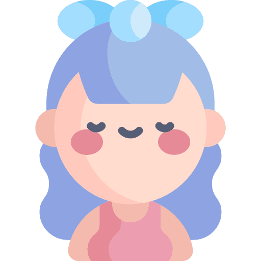 Teenager girl profile user icon