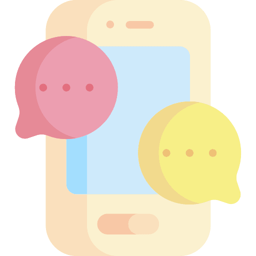 Chat message mobile phone chat icon Chat message mobile phone chat icon