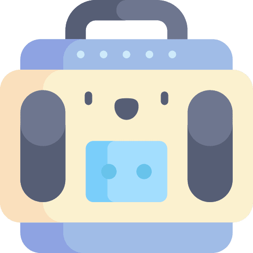 Boombox radio audio retro icon Boombox radio audio retro icon