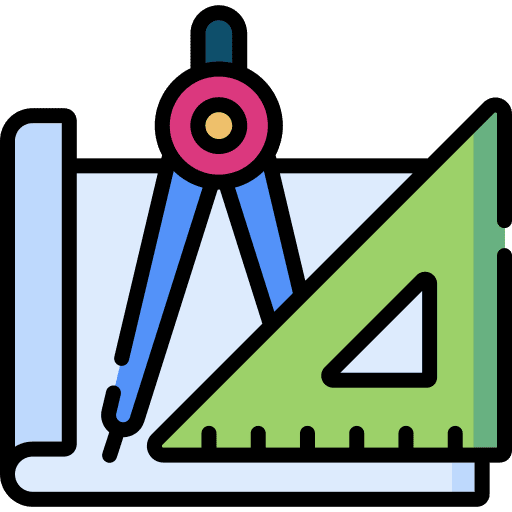 Draft ruler edition compass icon