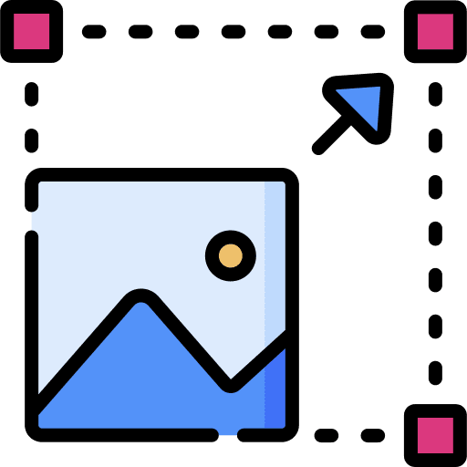 Resizing photography corner crop icon