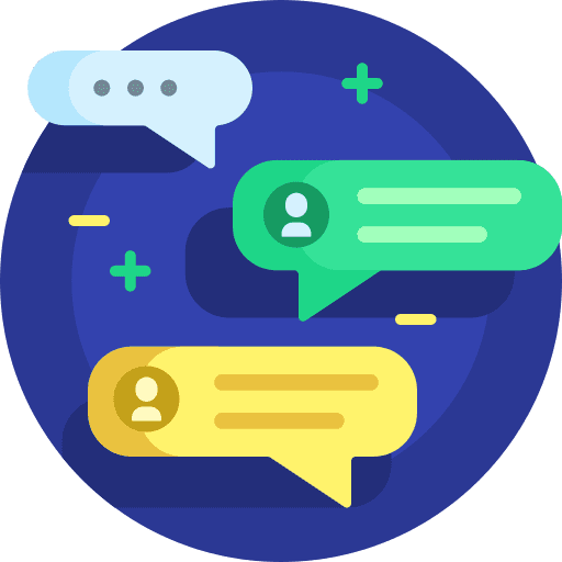Chat customer service feedback opinion icon