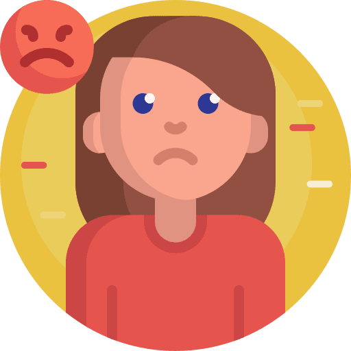 Dissatisfied smiley dissatisfied customer icon