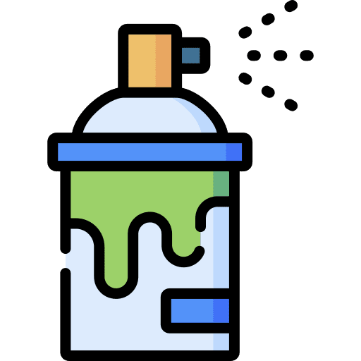 Spray can brick wall design drawing icon Spray can brick wall design drawing icon