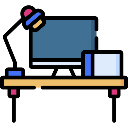 Workspace drawing tablet desk table icon Workspace drawing tablet desk table icon