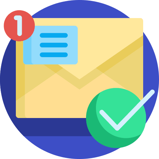 Mail communications list good review icon