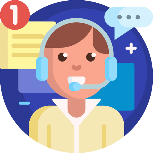 Operator brown hair avatar chat bubble icon Operator brown hair avatar chat bubble icon